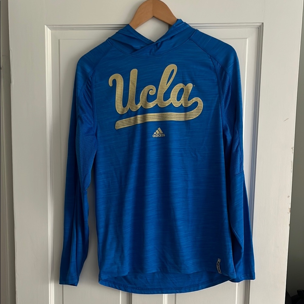 Adidas Blue Hoodie with Gold UCLA Script